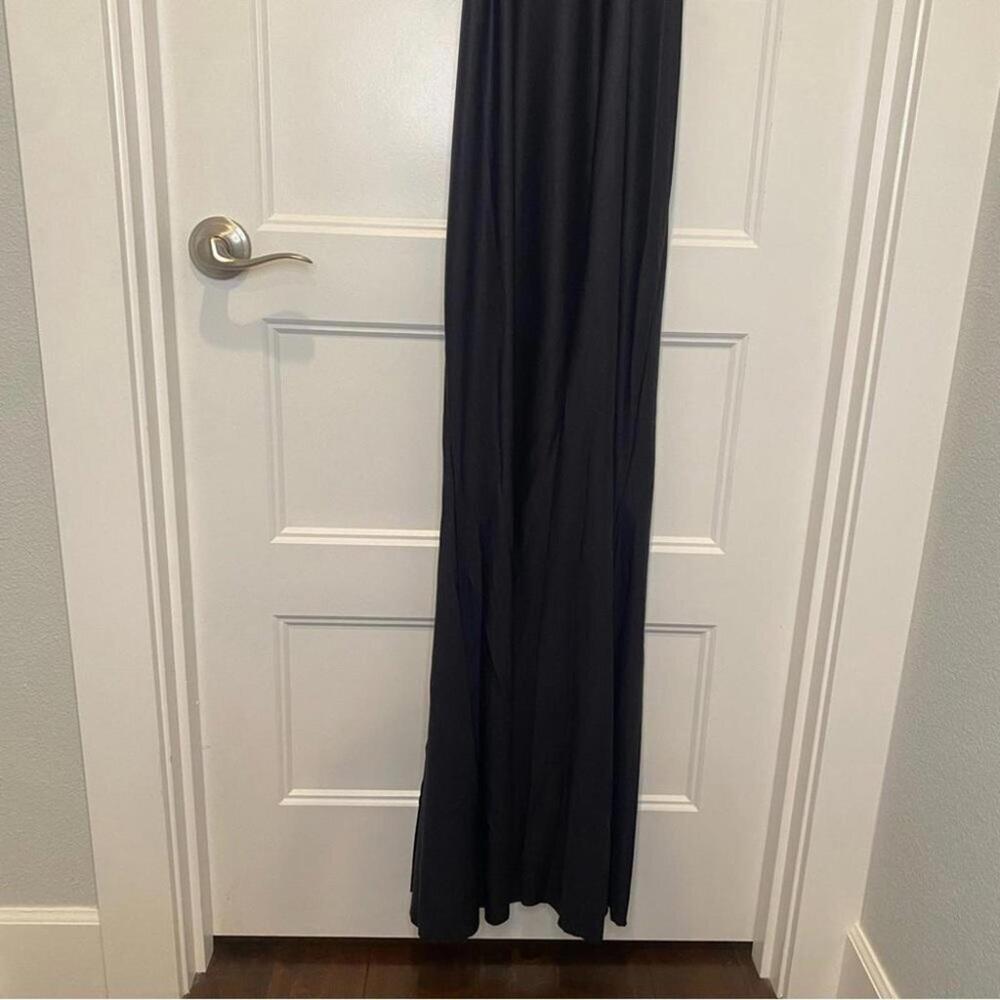 Chiara Boni La Petite Robe Marghetta Ruched Maxi Gown Black Sz US 2 (IT 38) NWT - Picture 8 of 9